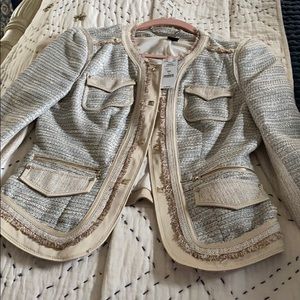 So pretty metallic thread blazer